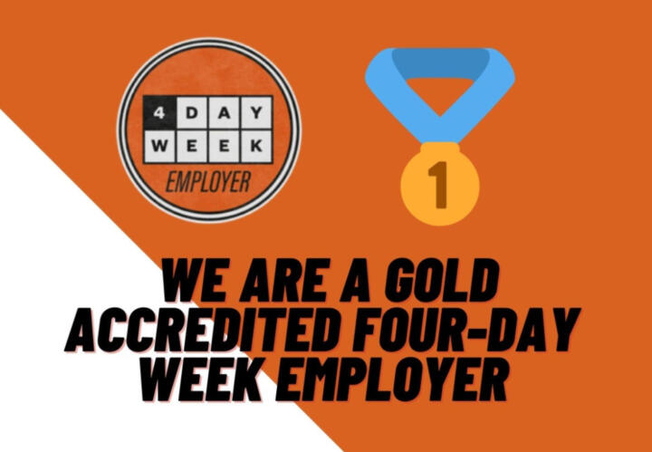 4 Day Week Accreditation Gold social media tile 1